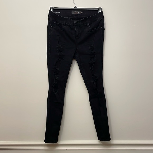 torrid Denim - Torrid Bombshell Skinny Premium Stretch Jeans - Size 14R - Distressed